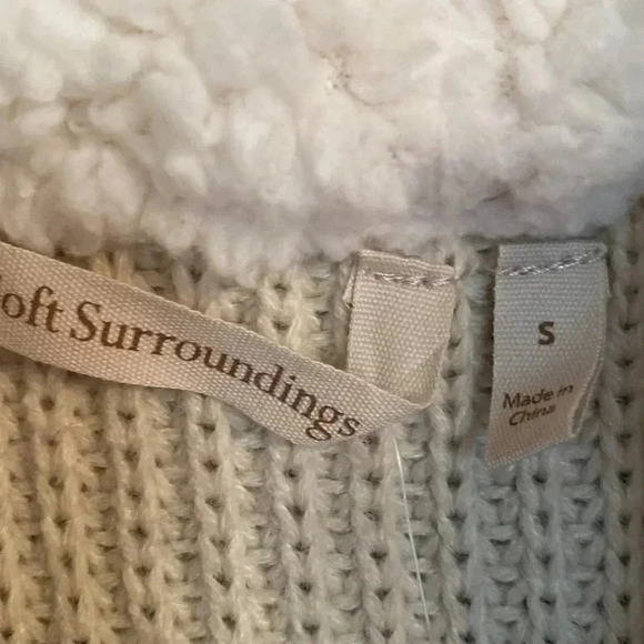 Soft Surroundings NWT heavenly soft St Moritz vest - ivory - small - pockets - Picture 2 of 9